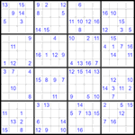 Судоку 16х16 #31 трудный