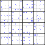 Судоку 16х16 #34 трудный