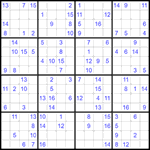 Судоку 16х16 #31 очень трудный