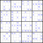 Судоку 16х16 #37 очень трудный