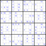 Судоку 16х16 #38 очень трудный