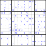 Судоку 16х16 #39 очень трудный