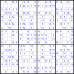 Судоку 20х20 #17 легкий
