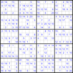 Судоку 20х20 #19 легкий