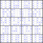 Судоку 20х20 #20 легкий