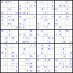 Судоку 20х20 #12 трудный