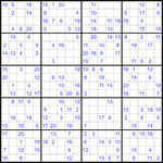 Судоку 20х20 #13 трудный