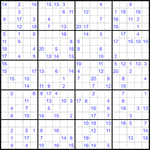 Судоку 20х20 #11 очень трудный