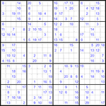 Судоку 20х20 #12 очень трудный