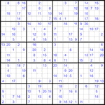 Судоку 20х20 #13 очень трудный