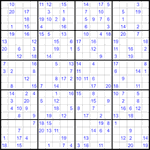 Судоку 20х20 #14 очень трудный