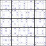 Судоку 20х20 #15 очень трудный