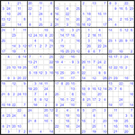 Судоку 25х25 #12 трудный
