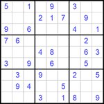 Судоку 9х9 #641 легкий