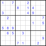 Судоку 9х9 #602 трудный