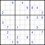 Судоку 9х9 #603 трудный