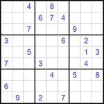 Судоку 9х9 #604 трудный