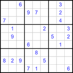 Судоку 9х9 #606 трудный