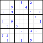 Судоку 9х9 #607 трудный