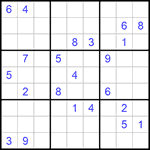 Судоку 9х9 #608 трудный