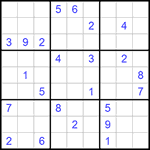 Судоку 9х9 #610 трудный