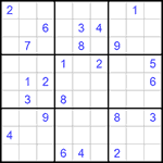 Судоку 9х9 #612 трудный