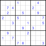 Судоку 9х9 #615 трудный