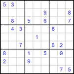 Судоку 9х9 #617 трудный