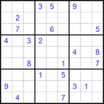 Судоку 9х9 #621 трудный