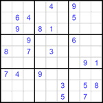 Судоку 9х9 #622 трудный