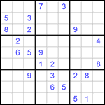 Судоку 9х9 #623 трудный