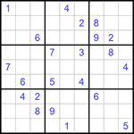 Судоку 9х9 #624 трудный