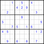 Судоку 9х9 #626 трудный