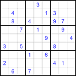 Судоку 9х9 #627 трудный