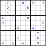 Судоку 9х9 #630 трудный