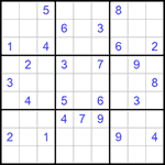 Судоку 9х9 #597 очень трудный