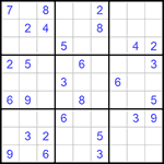 Судоку 9х9 #599 очень трудный