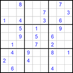 Судоку 9х9 #602 очень трудный