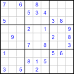 Судоку 9х9 #607 очень трудный