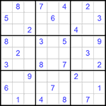 Судоку 9х9 #608 очень трудный