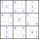 Судоку 9х9 #613 очень трудный