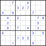 Судоку 9х9 #614 очень трудный