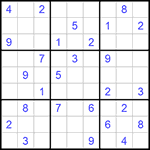 Судоку 9х9 #615 очень трудный