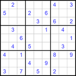 Судоку 9х9 #617 очень трудный