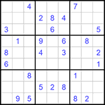 Судоку 9х9 #618 очень трудный