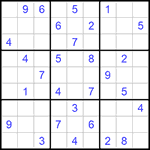 Судоку 9х9 #619 очень трудный