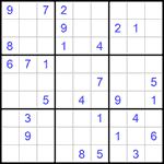 Судоку 9х9 #620 очень трудный