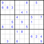 Судоку 9х9 #623 очень трудный