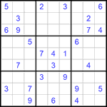 Судоку 9х9 #624 очень трудный