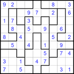 Судоку-пазл 9х9 #166 легкий